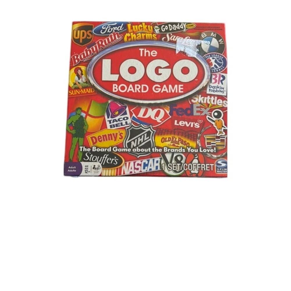 The LOGO Board Game Brand Trivia Spin Master 2004 Sealed